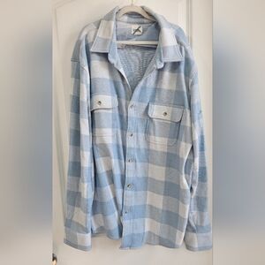 Fair Harbor Light Blue and White Checkered Shirt